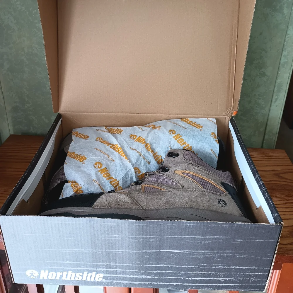 Northside Leather Waterproof Hiking Work Boots Tan Dark Honey Mens 12 NEW In Box
